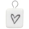 Porcelain Heart Tile On Wire>East of India Clearance