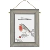 'Robins Appear' Bird Wooden Sign>East of India Best Sale