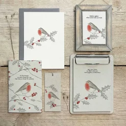 'Robins Appear' Bird Wooden Sign>East of India Best Sale