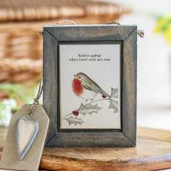 'Robins Appear' Bird Wooden Sign><noscript><img width=