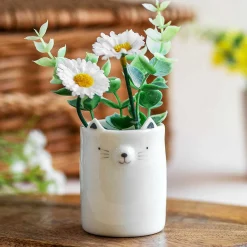 Round Animal Cat Pot>East of India Cheap