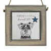 Schnauzer Dog Just A Biscuit Away Wooden Plaque>East of India Sale