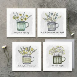 'sending You The Biggest Hug' Flowers In A Mug Card><noscript><img width=