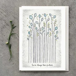 'stronger Than You Think' Tall Flower Card>East of India Online