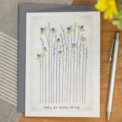 'sunshine And Hugs' Tall Flower Card><noscript><img width=