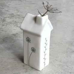Tall House Flower Vase>East of India Fashion