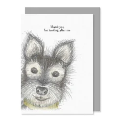 'Thank You For Looking After Me' Dog Card>East of India Cheap