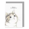 'Thank You For Looking After Me' Cat Card>East of India Clearance