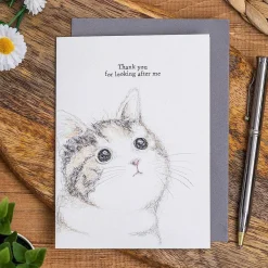 'Thank You For Looking After Me' Cat Card><noscript><img width=