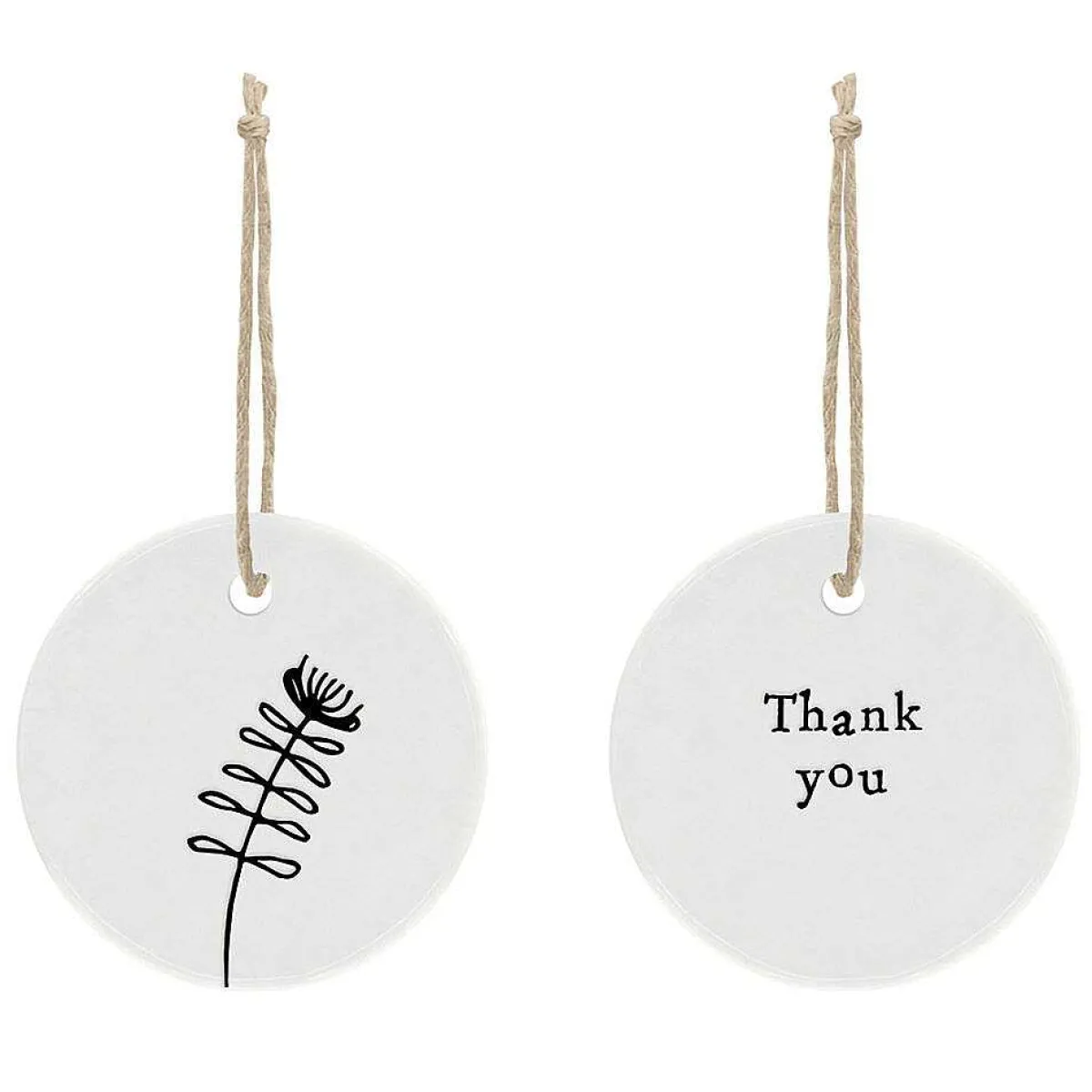 'Thank You' Floral Hanger>East of India Shop