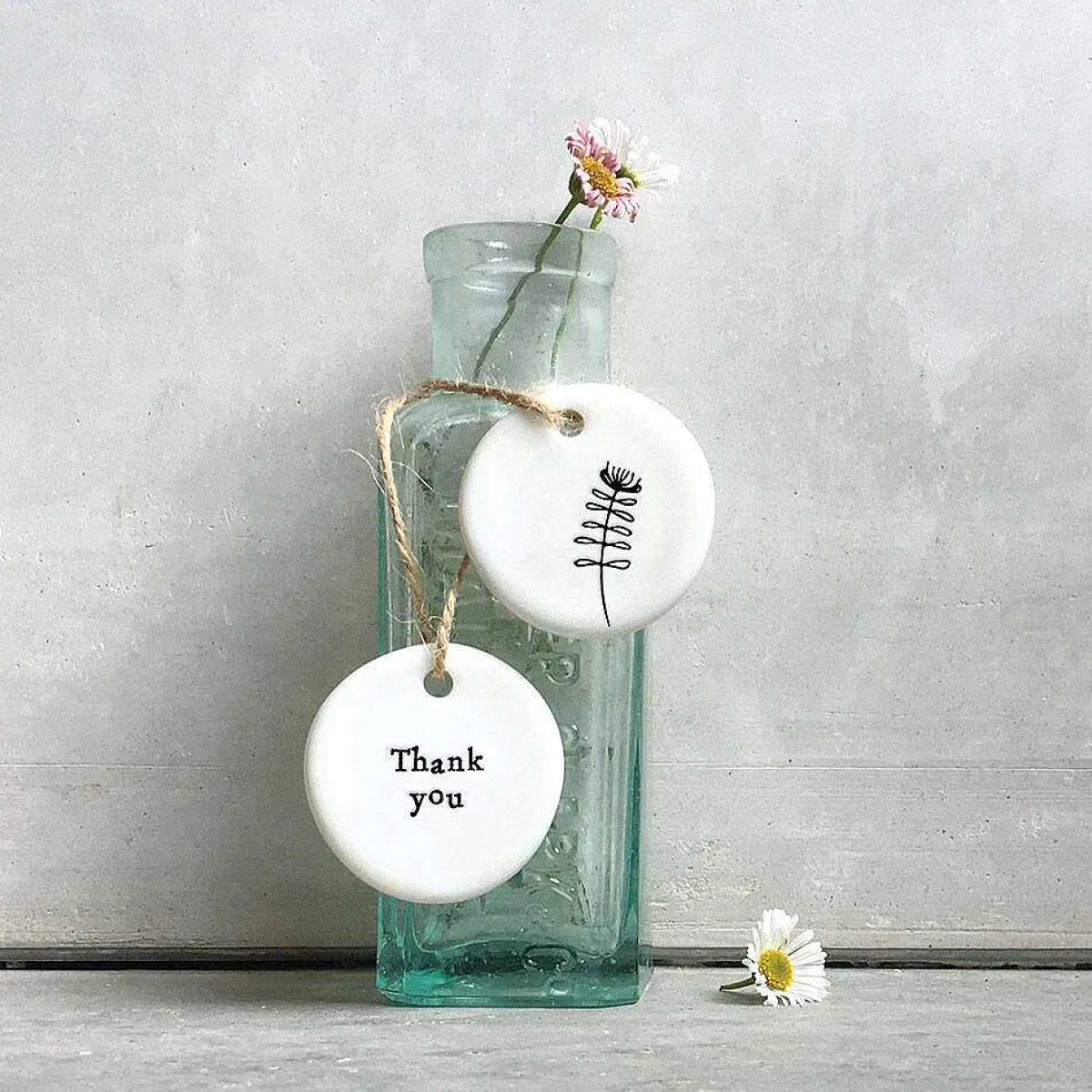 'Thank You' Floral Hanger>East of India Shop