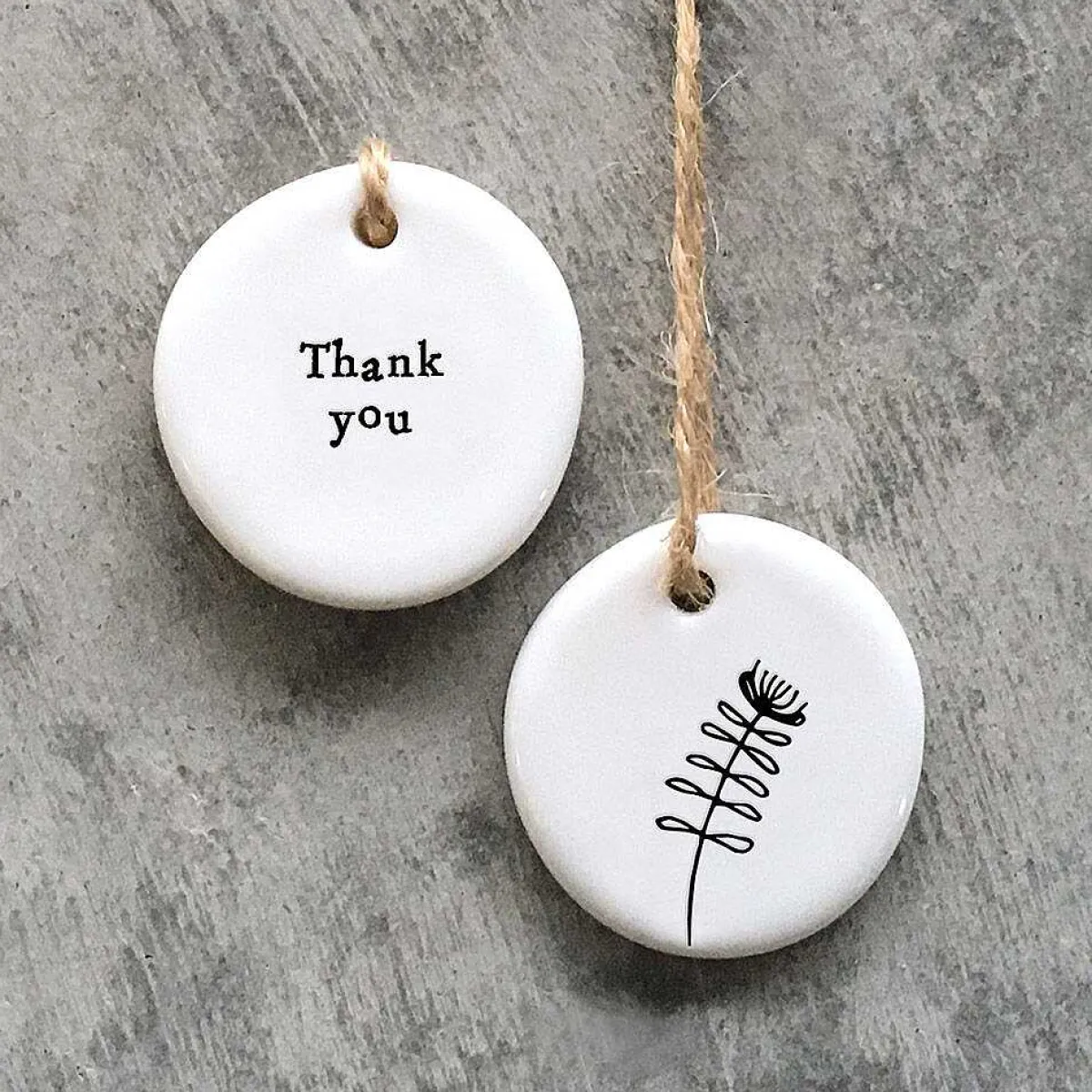 'Thank You' Floral Hanger>East of India Shop