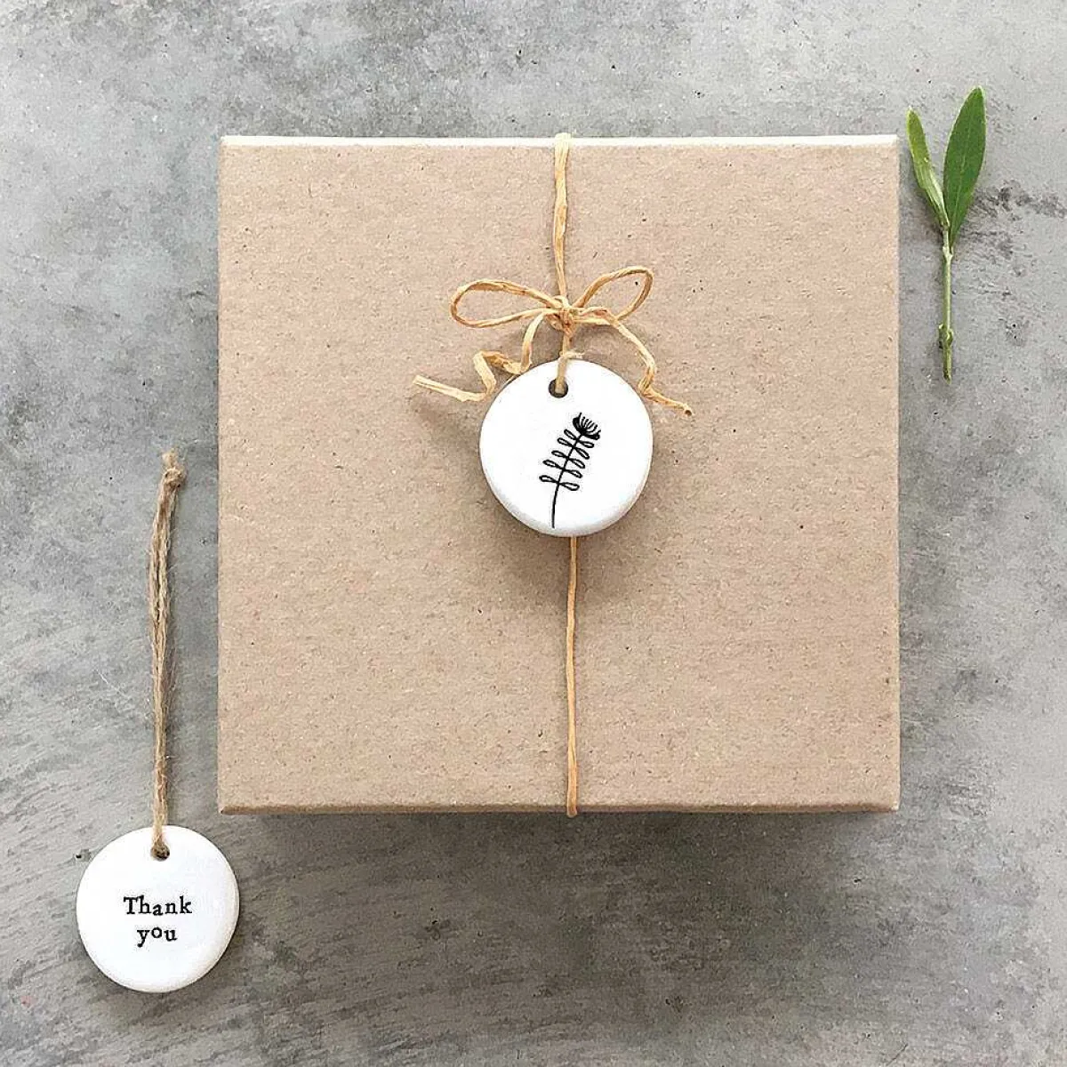 'Thank You' Floral Hanger>East of India Shop