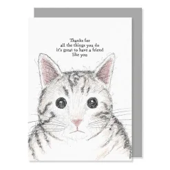 'Thanks For All The Things' Cat Card>East of India Discount
