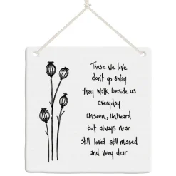 'Those We Love' Hanging Porcelain Sign>East of India Store