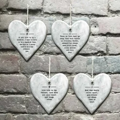 'Those We Love Don'T Go' Rustic Hanging Heart><noscript><img width=