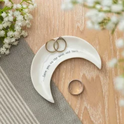 'To The Moon And Back' Wobbly Moon Dish>East of India Best