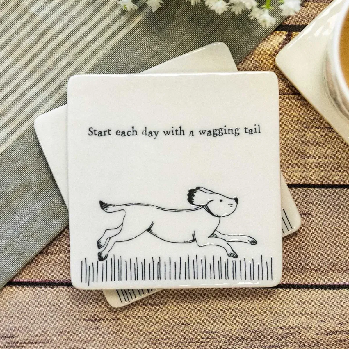 'Wagging Tail' Square Coaster>East of India Best