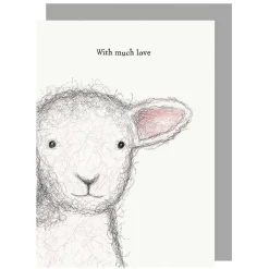 'With Much Love' Sheep Extra Large Greetings Card>East of India Discount