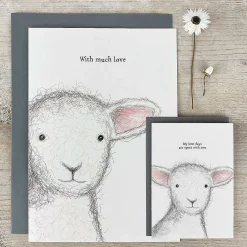 'With Much Love' Sheep Extra Large Greetings Card><noscript><img width=