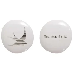 'You Can Do It' Porcelain Pebble>East of India Sale