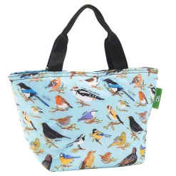 Blue Wild Birds Recycled Insulated Lunch Bag>Eco Chic Shop
