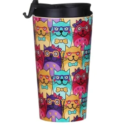 Cats With Glasses Stainless Steel Travel Coffee Cup><noscript><img width=