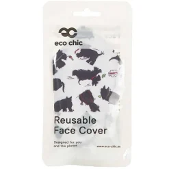 White Scatty Scotty Dogs Recycled Face Cover>Eco Chic New