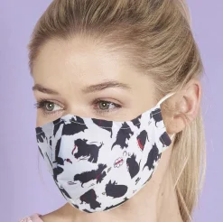 White Scatty Scotty Dogs Recycled Face Cover><noscript><img width=