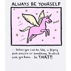 Always Be Yourself Greetings Card>Edward Monkton Clearance