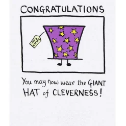 Hat Of Cleverness Congratulations Card>Edward Monkton Store