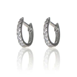 Clear Cubic Zirconia Huggie Boxed Earrings>Elements Best Sale