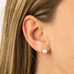 Freshwater Pearl 7Mm Boxed Stud Earrings><noscript><img width=