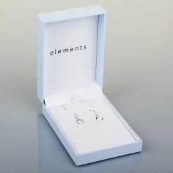 Infinity Loop Boxed Silver Earrings>Elements Cheap