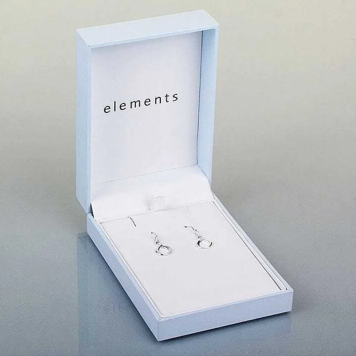 Infinity Loop Boxed Silver Earrings>Elements Cheap