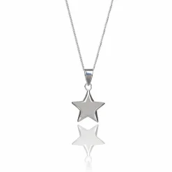 Small Puffed Star Boxed Silver Pendant>Elements Clearance