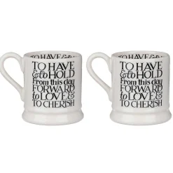 Black Toast Mr & Mr Boxed Set Of Two Half Pint Mugs><noscript><img width=