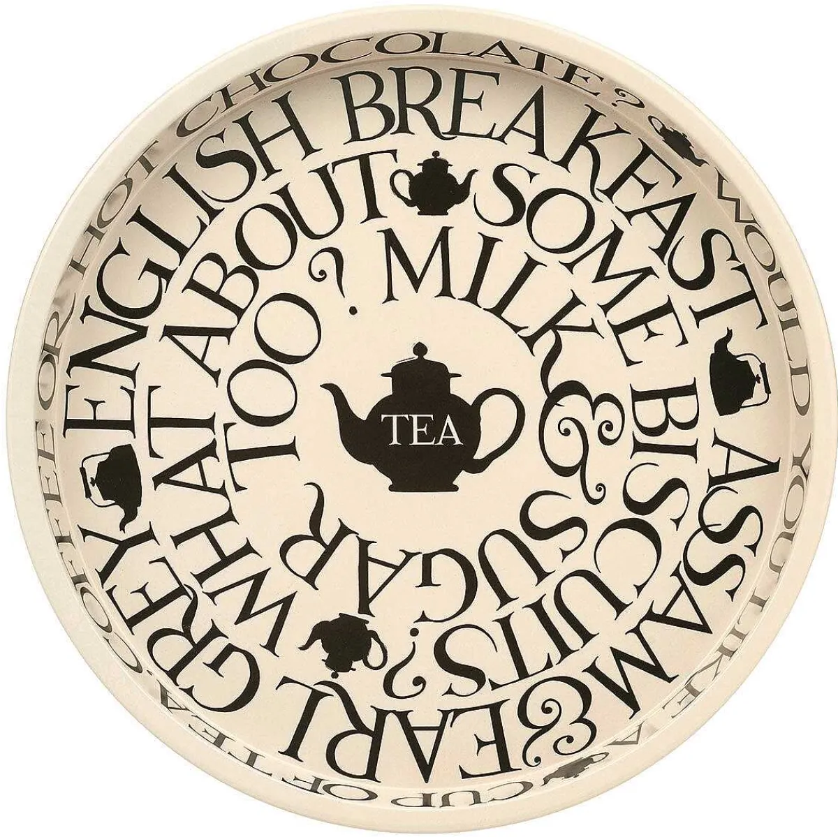 Black Toast Deepwell Tray>Emma Bridgewater Hot