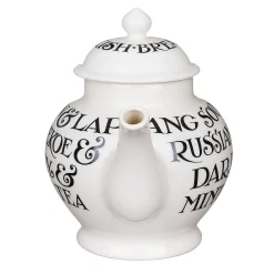 Black Toast Writing 4 Mug Teapot Boxed>Emma Bridgewater Sale