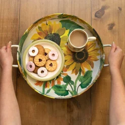 Flowers Large Handle Tray>Emma Bridgewater Discount