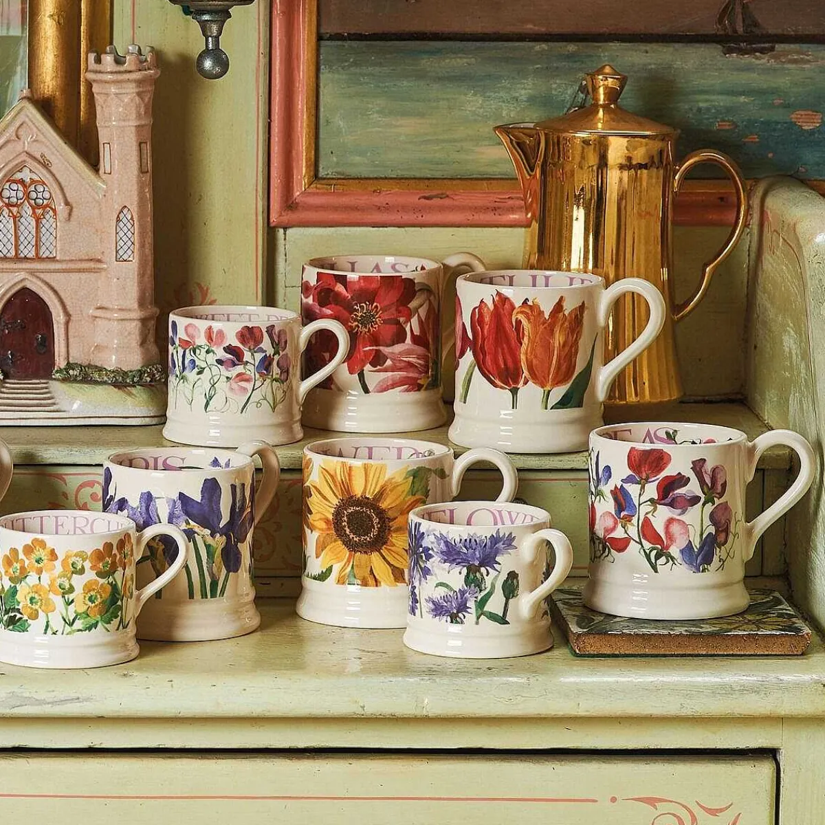 Flowers Sweet Pea Multi Half Pint Mug>Emma Bridgewater Best