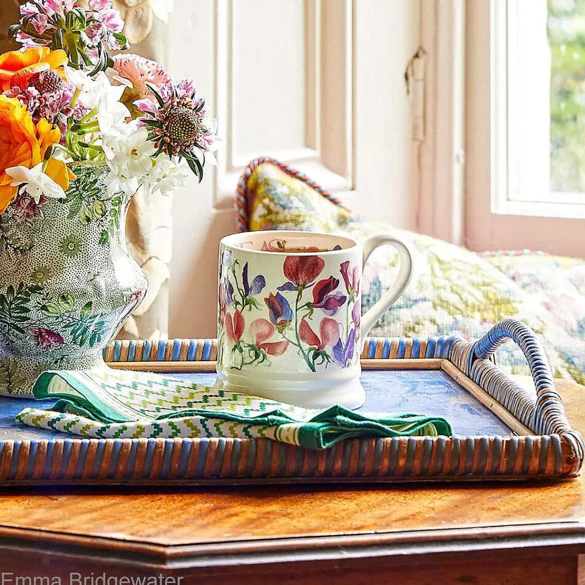 Flowers Sweet Pea Multi Half Pint Mug>Emma Bridgewater Best