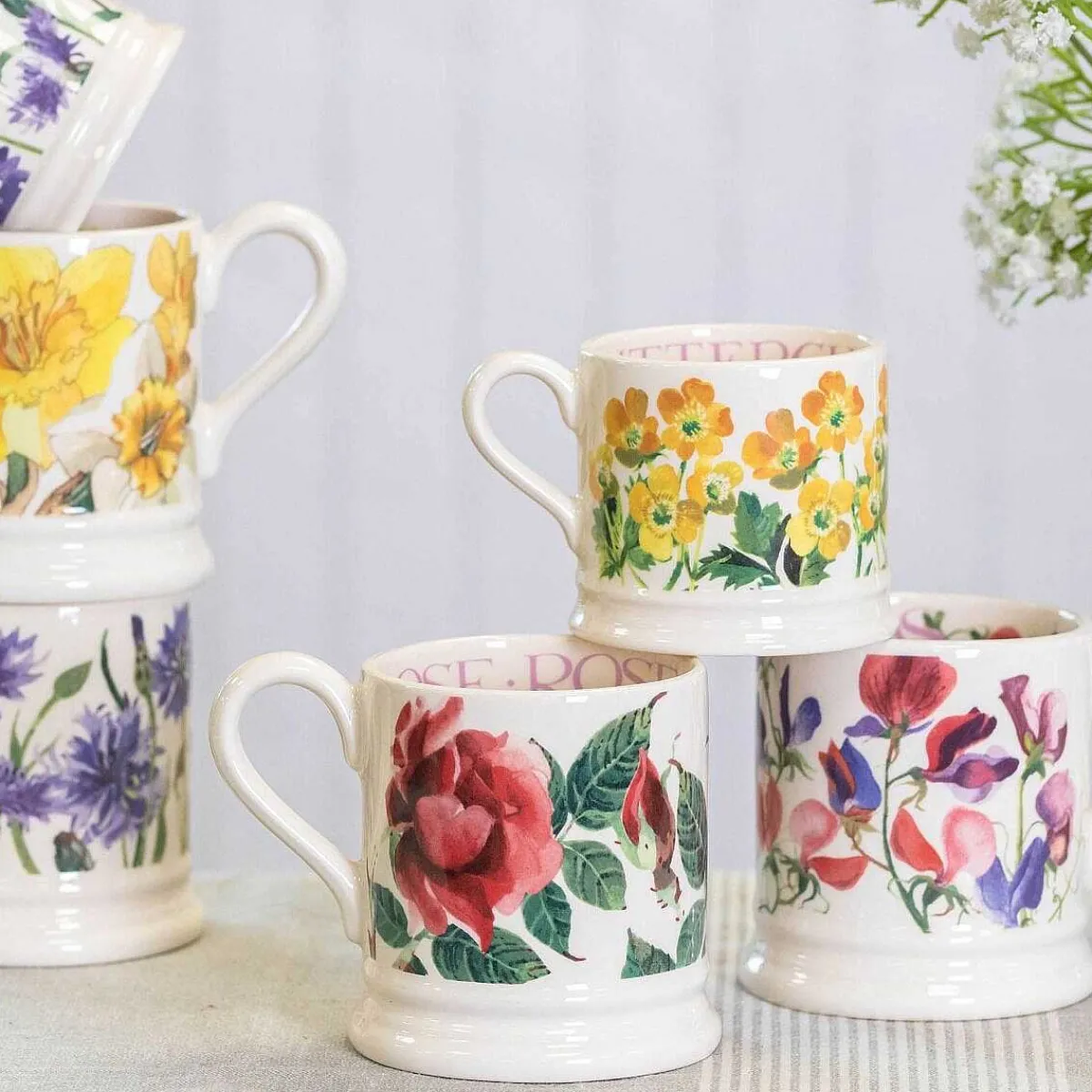 Flowers Sweet Pea Multi Half Pint Mug>Emma Bridgewater Best