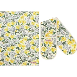 Forget Me Not & Primrose Double Oven Glove And Tea Towel Set>Emma Bridgewater Store