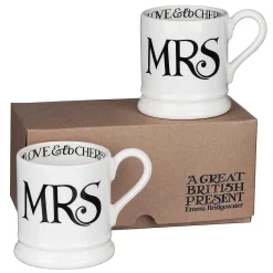 Mrs & Mrs Boxed Set Of Two Half Pint Mugs><noscript><img width=