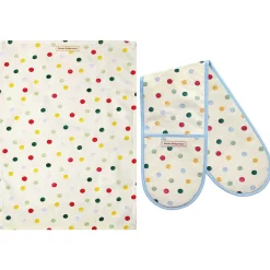 Polka Dot Double Oven Glove And Tea Towel Set>Emma Bridgewater Best