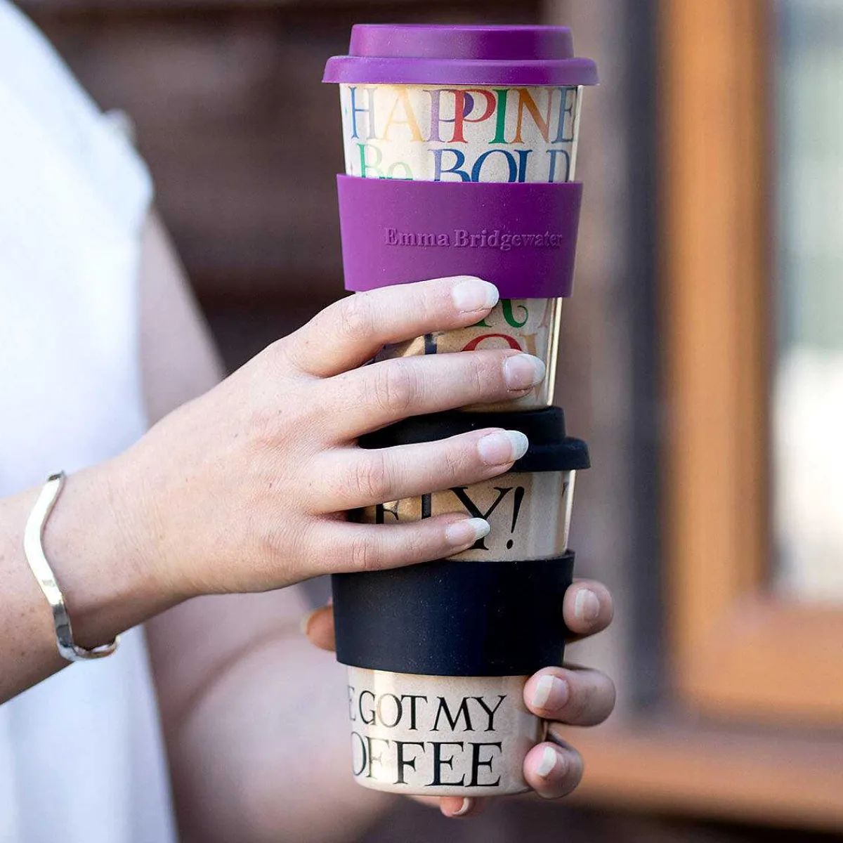 Rainbow Toast Rice Husk Travel Cup>Emma Bridgewater Best