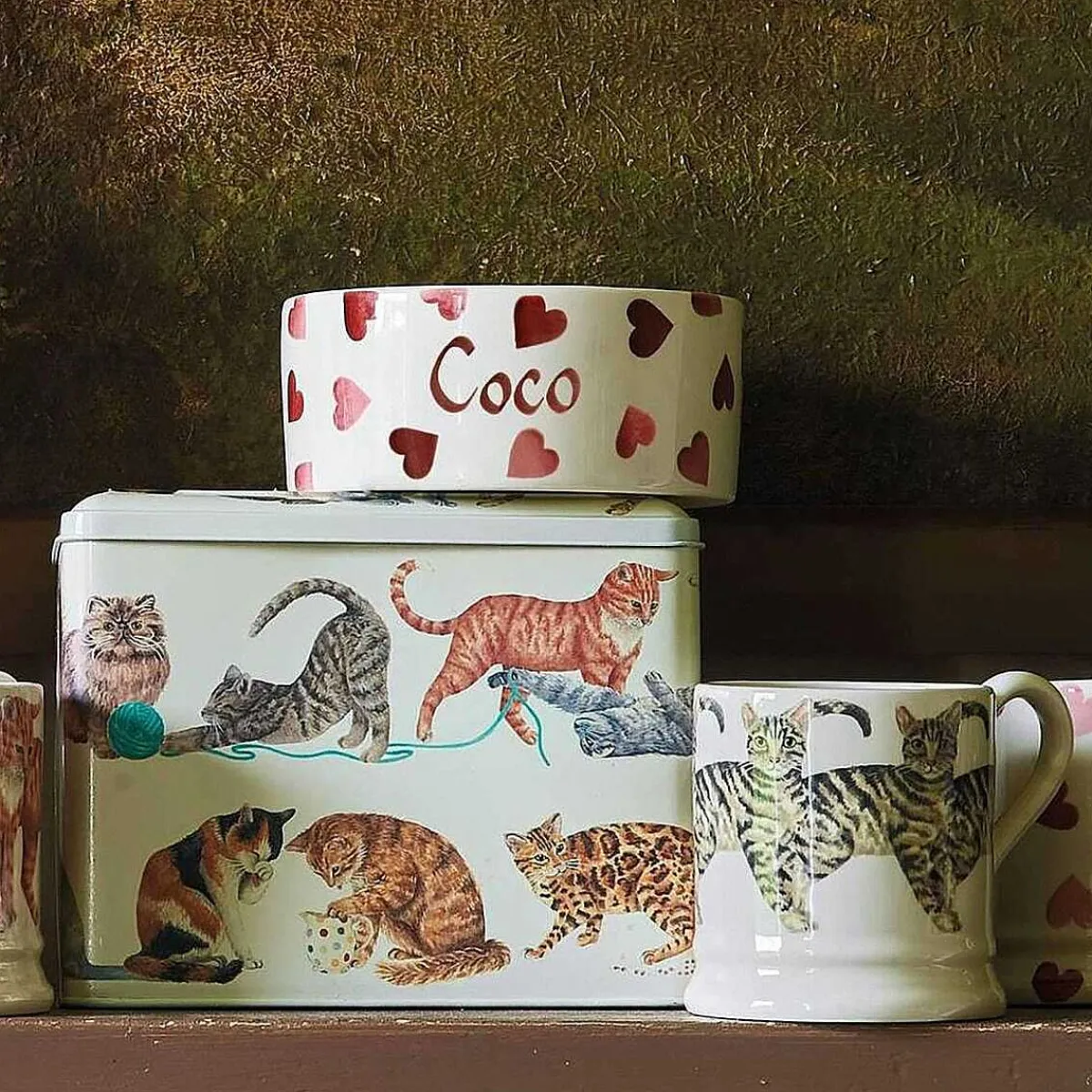 Rectangular Cat Treat Tin>Emma Bridgewater Sale