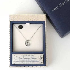 Cats On Moon White Gold Plated Necklace><noscript><img width=