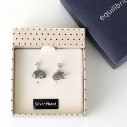 Country Hedgehog Silver Plated Earrings>Equilibrium Outlet